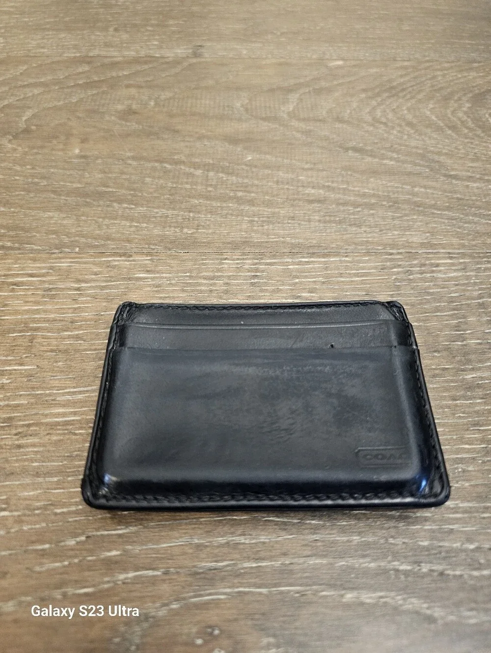 Coach Black Leather Card Wallet